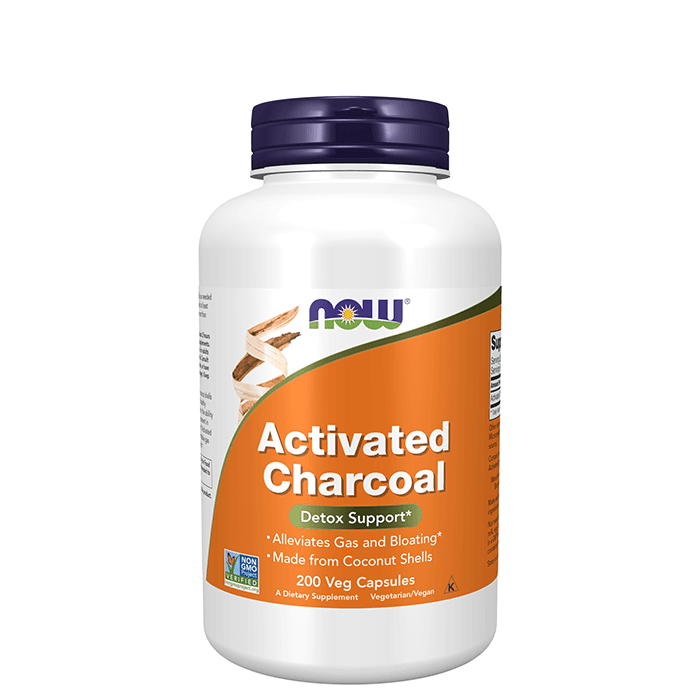 Activated charcoal 200 kapslar – från Now Foods – 345 kr – hos Bodystore