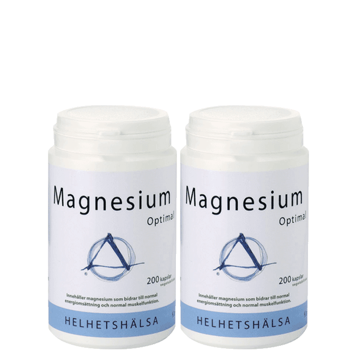 2 x Magnesium Optimal, 200 kapslar – från Helhetshälsa – 364 kr – hos Bodystore