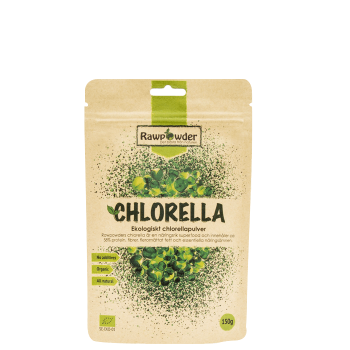 Ekologiskt Chlorellapulver 150 g – från Rawpowder – 111 kr – hos Bodystore