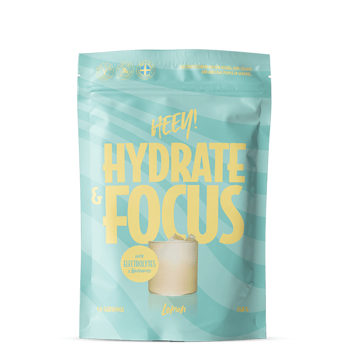 Hydrate & Focus Elektrolyter 240 g – från Heey! – 241 kr – hos Bodystore