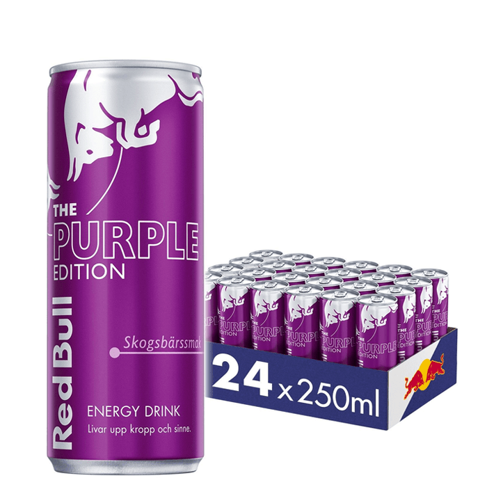 24 x Red Bull Energidryck Flak 250 ml Purple Edition Skogsbär – från Red Bull – 449 kr – hos Bodystore