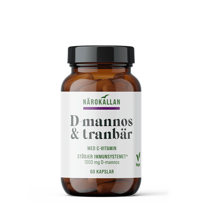 D-Mannos + Tranbär 60 kapslar – från Närokällan – 259 kr – hos Bodystore