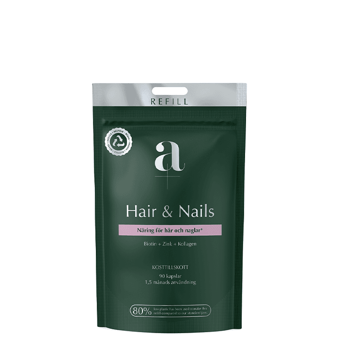Hair & Nails 90 kapslar Refill – från A+ – 122 kr – hos Bodystore