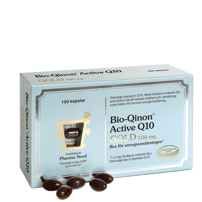 Bio-Qinon Active Q10 Gold 100 mg 150 kapslar – från Pharma Nord – 763 kr – hos Bodystore