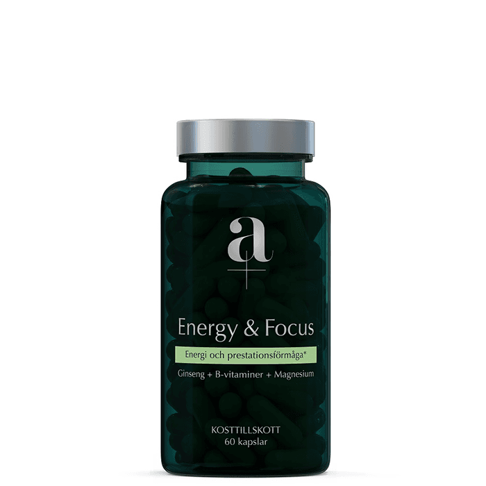 Energi & Fokus Ginseng B-vitamin Magnesium 60 kapslar – från A+ – 119 kr – hos Bodystore