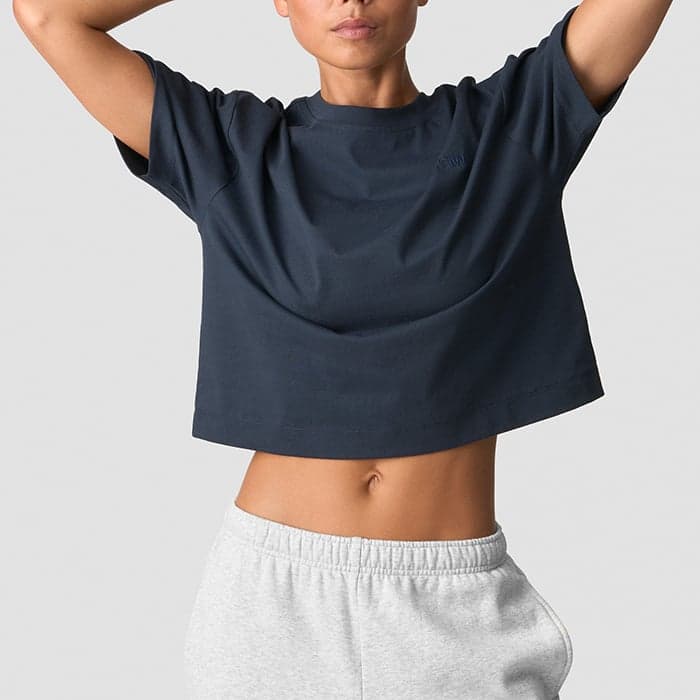 Everyday Cropped T-shirt Blå – från ICANIWILL – 299 kr – hos Bodystore