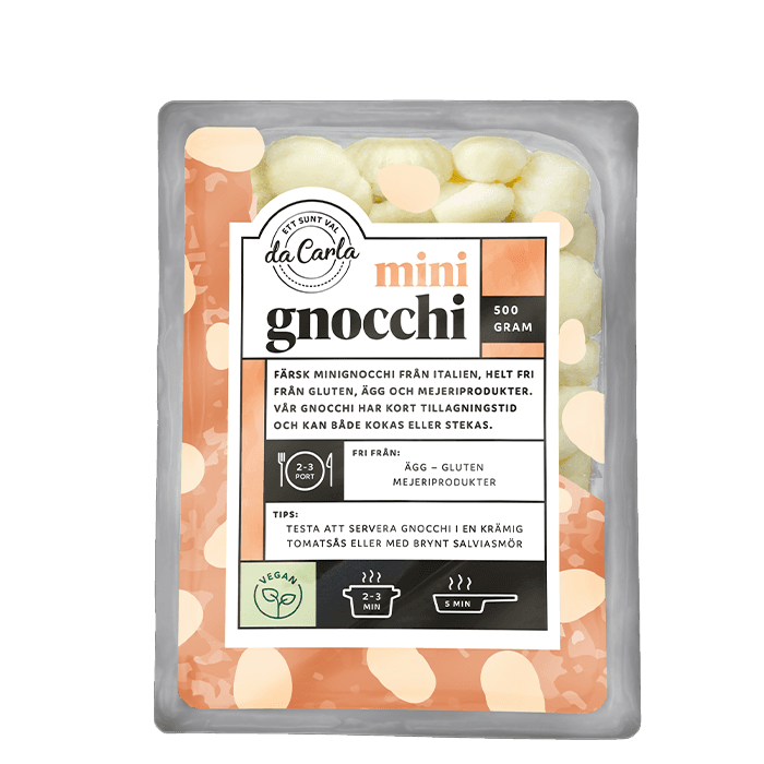 Glutenfri Mini Gnocchi 500 g – från Da Carla – 39 kr – hos Bodystore