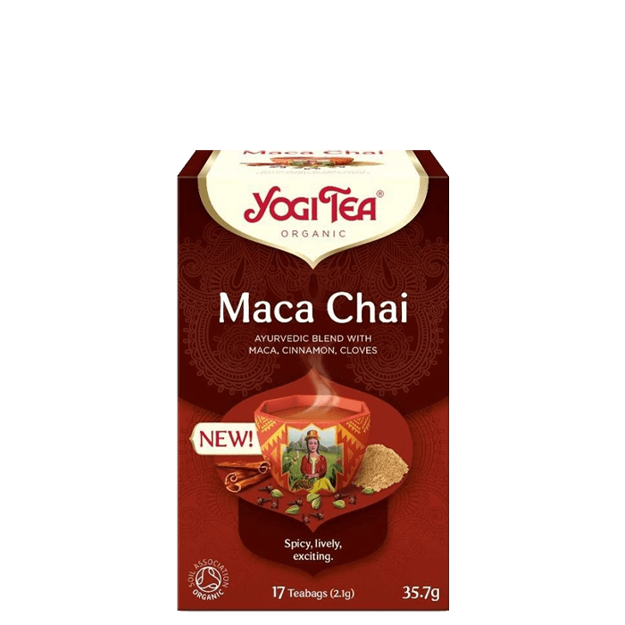 Te Maca Chai 17 tepåsar – från Yogi – 59 kr – hos Bodystore