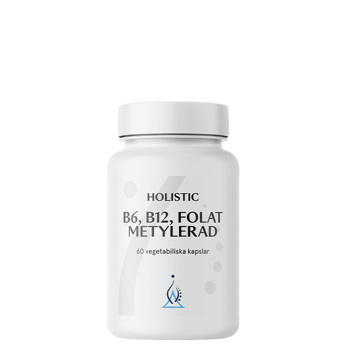 B6 B12 Folat Metylerad 60 kapslar från Holistic – köp hos Bodystore