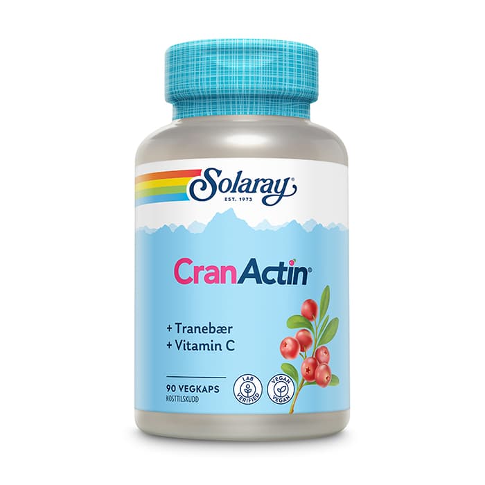 CranActin Tranbärsextrakt 90 kapslar – från Solaray – 249 kr – hos Bodystore
