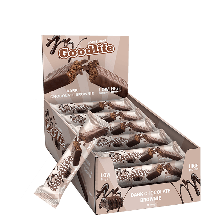 15 x Low Sugar Proteinbar 50 g – från Goodlife – 239 kr – hos Bodystore