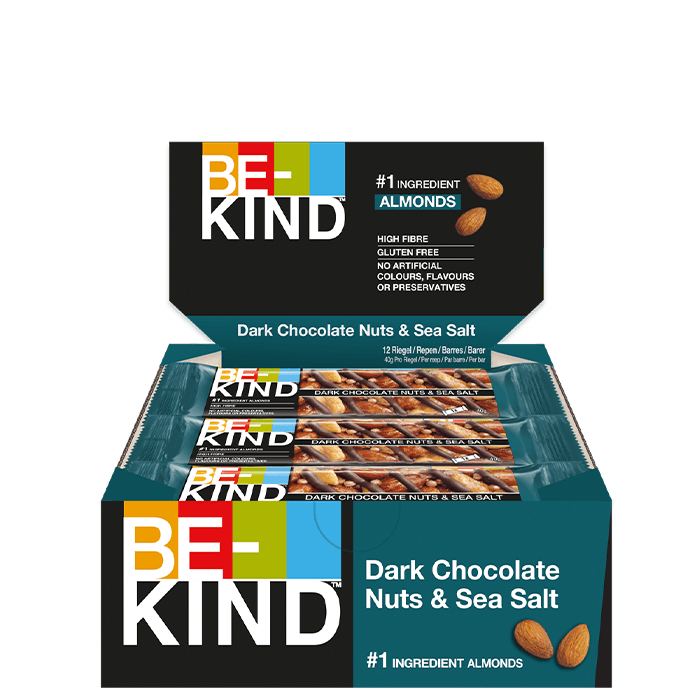 12 x Core Bar 40 g Mörk Choklad Nötter & Havssalt – från Be-kind – 224 kr – hos Bodystore