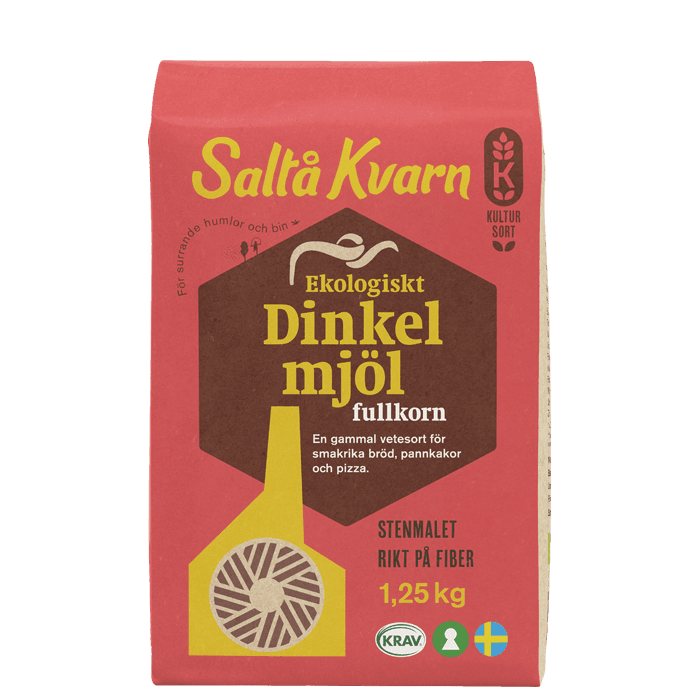 Dinkelmjöl Fullkorn 1,25 kg från Saltå Kvarn – köp hos Bodystore