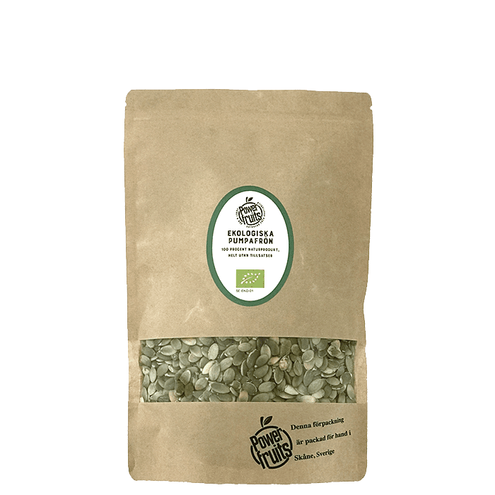 Ekologiska Pumpafrön 500 g – från Powerfruits – 109 kr – hos Bodystore