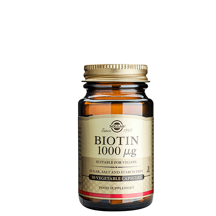 Biotin, 1000 mcg 50 kapslar från Solgar – köp hos Bodystore