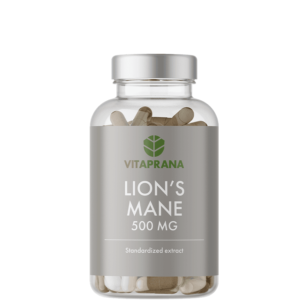 Lions Mane 500 mg 100 kapslar – från Vitaprana – 239 kr – hos Bodystore