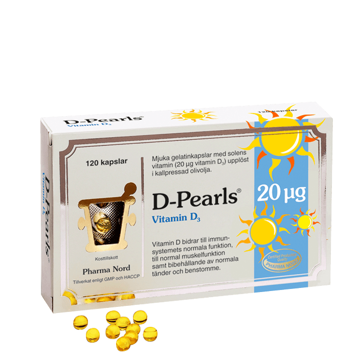 D-Pearls 20mcg/800IE 120 kapslar från Pharma Nord – köp hos Bodystore