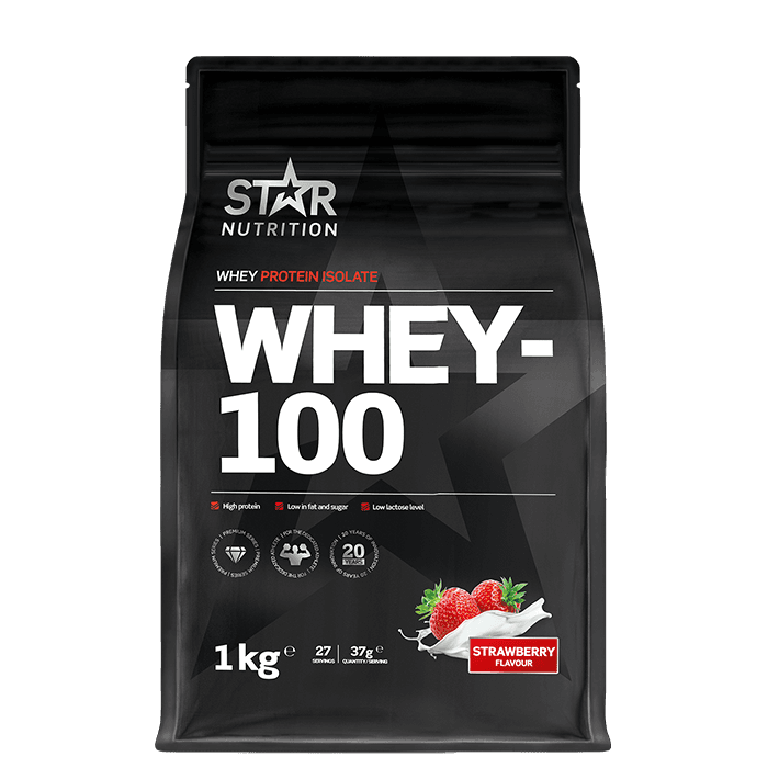 Whey-100 Vassleprotein 1 kg – från Star Nutrition – 499 kr – hos Bodystore
