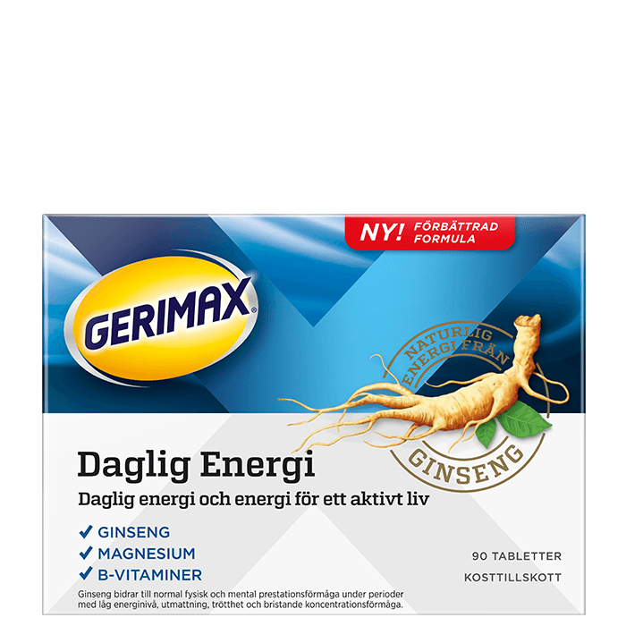 Daglig Energi Med Ginseng 90 tabletter – från Gerimax – 199 kr – hos Bodystore