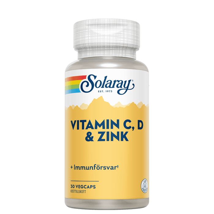 Vitamin C D Zink 30 kapslar – från Solaray – 99 kr – hos Bodystore