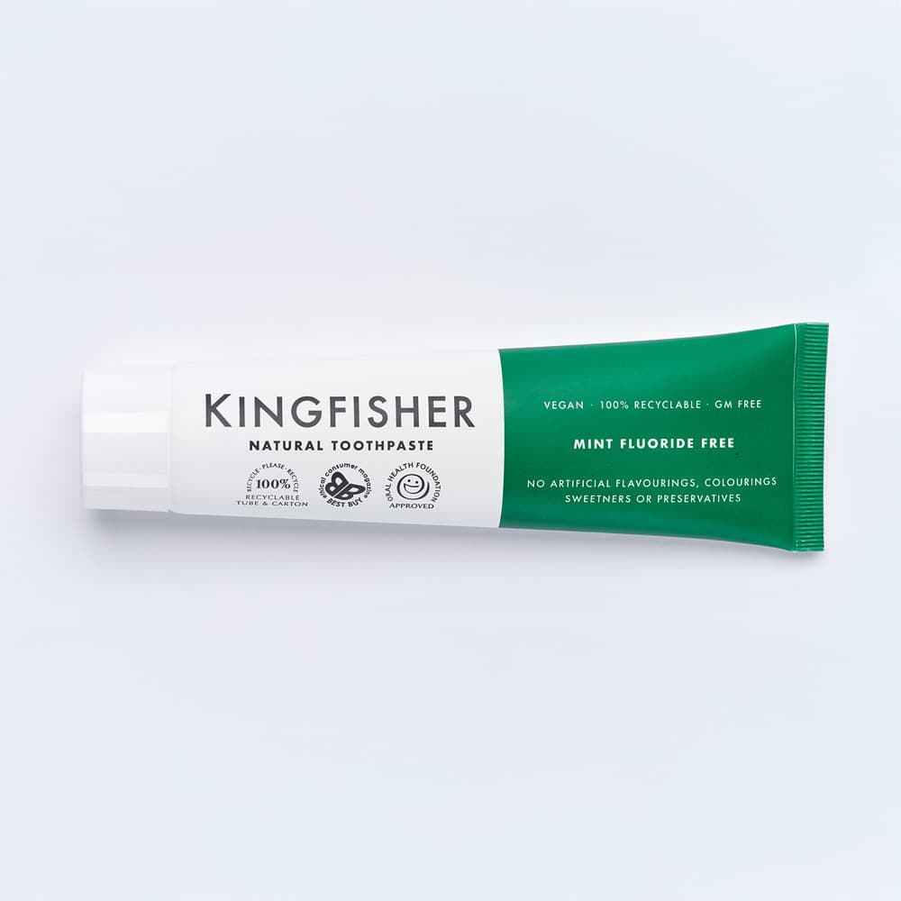 Tandkräm Fluorfri Mint 100 ml – från Kingfisher – 67 kr – hos Bodystore