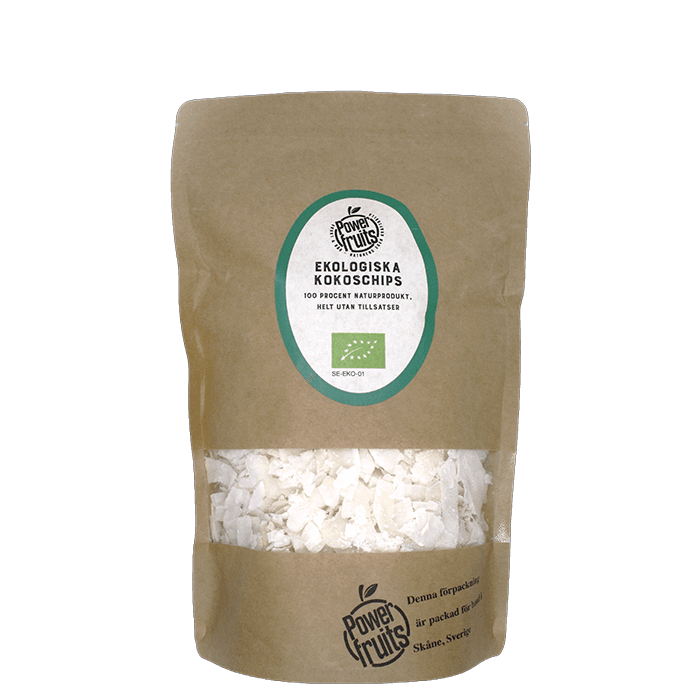 Ekologiska Kokoschips 400 g – från Powerfruits – 89 kr – hos Bodystore