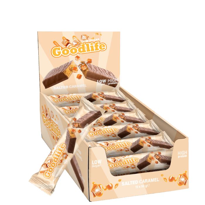 15 x Low Sugar Proteinbar 50 g – från Goodlife – 239 kr – hos Bodystore