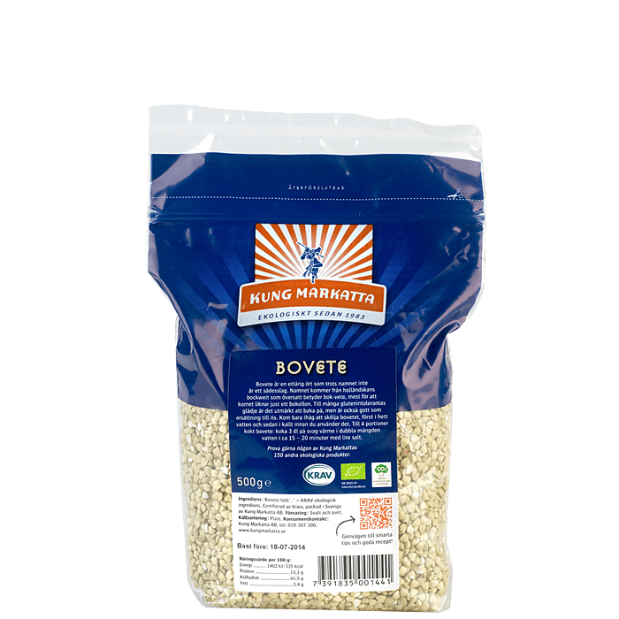 Bovete 500 g – från Kung Markatta – 45 kr – hos Bodystore