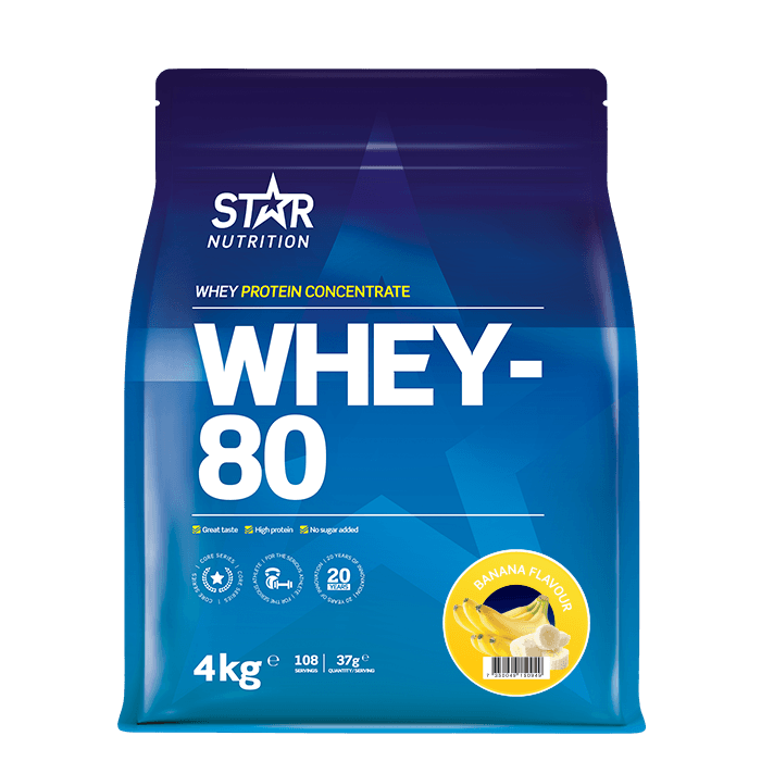 Whey-80 Vassleprotein 4 kg – från Star Nutrition – 1249 kr – hos Bodystore
