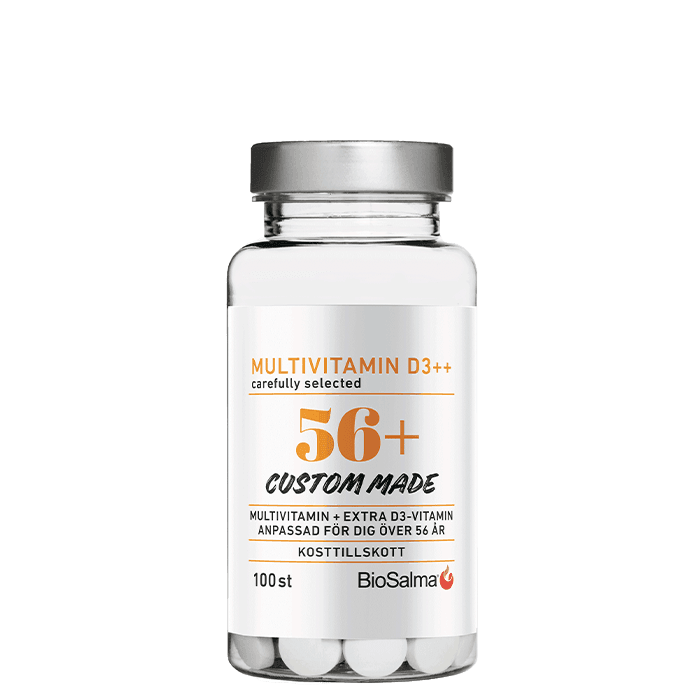 Multivitamin 56+ D3++ 100 kapslar – från BioSalma – 50 kr – hos Bodystore