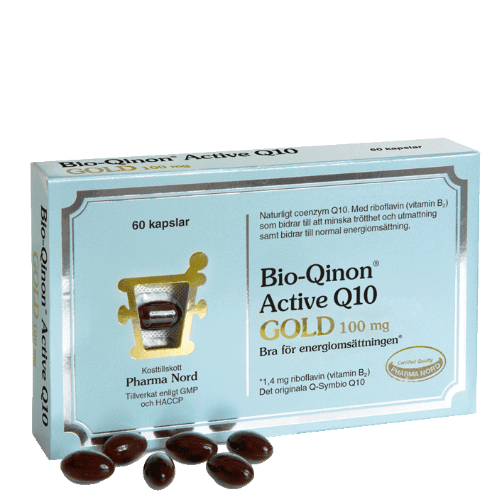 Bio-Qinon Active Q10 Gold 100 mg 60 kapslar – från Pharma Nord – 424 kr – hos Bodystore