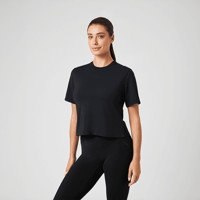 Borg Cropped T-shirt Svart från Björn Borg – köp hos Bodystore