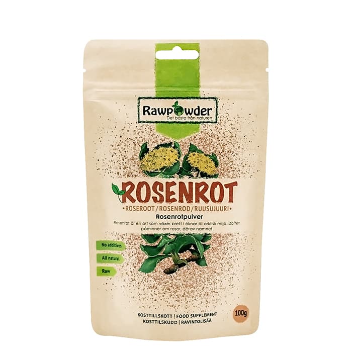 Rosenrotpulver 100 g – från Rawpowder – 111 kr – hos Bodystore