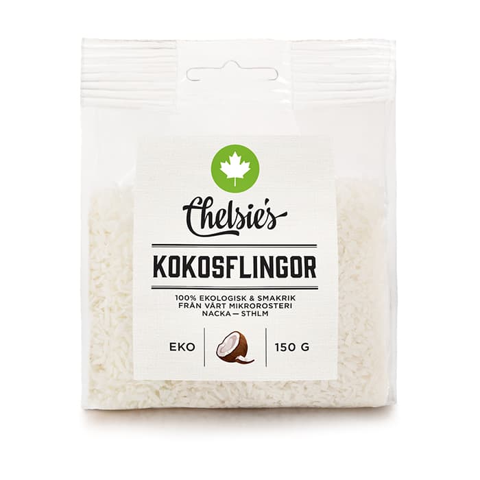 Kokosflingor 150g från Chelsie s Organic Gourmet Prod – köp hos Bodystore