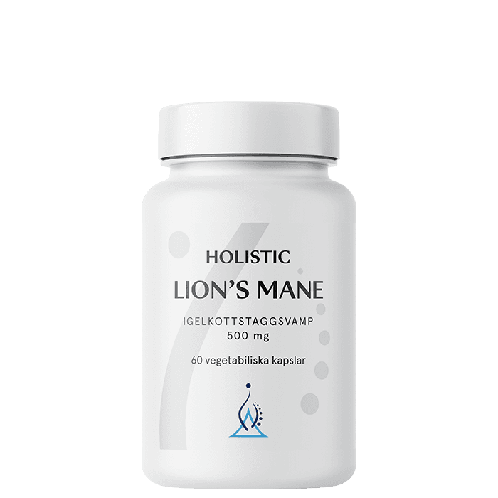 Lions mane 60 vegetabiliska kapslar – från Holistic – 198 kr – hos Bodystore
