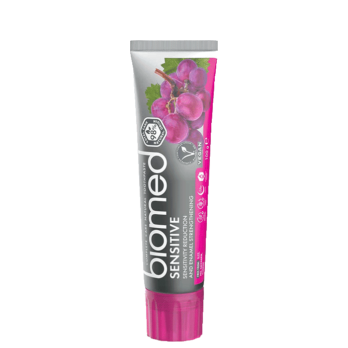 Tandkräm Sensitive 100 g – från Biomed – 65 kr – hos Bodystore
