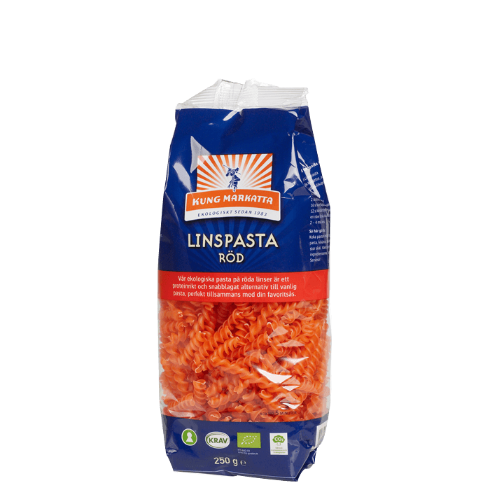 Röd Linspasta 250 g – från Kung Markatta – 59 kr – hos Bodystore
