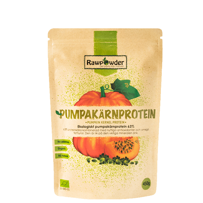 Ekologisk Pumpakärnprotein 450 g från Rawpowder – köp hos Bodystore