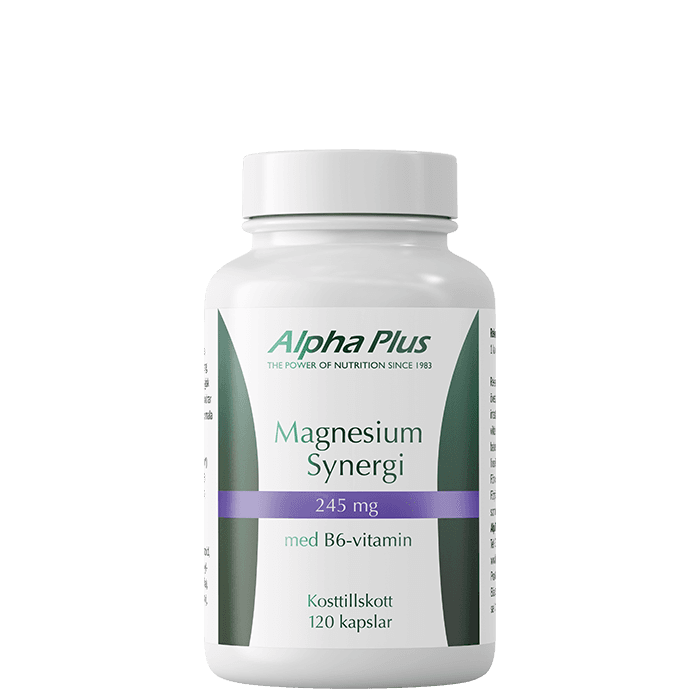 Magnesium Synergi 120 kapslar – från Alpha Plus – 199 kr – hos Bodystore
