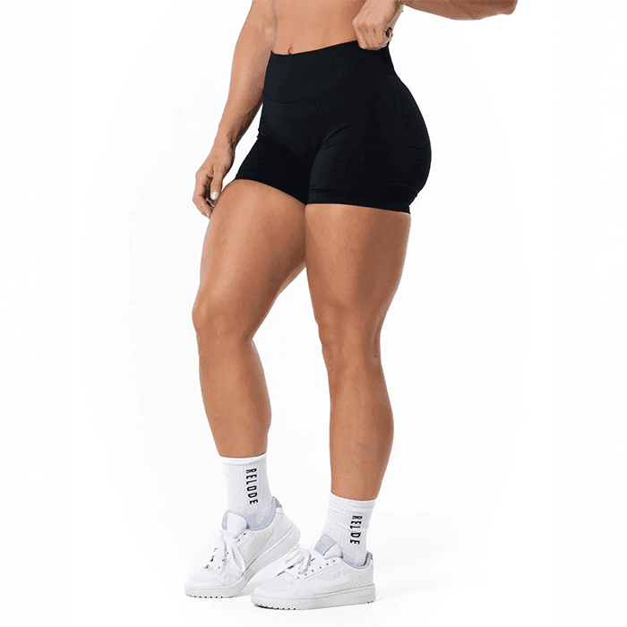 Aura Seamless Scrunch Shorts Svart – från Relode – 579 kr – hos Bodystore