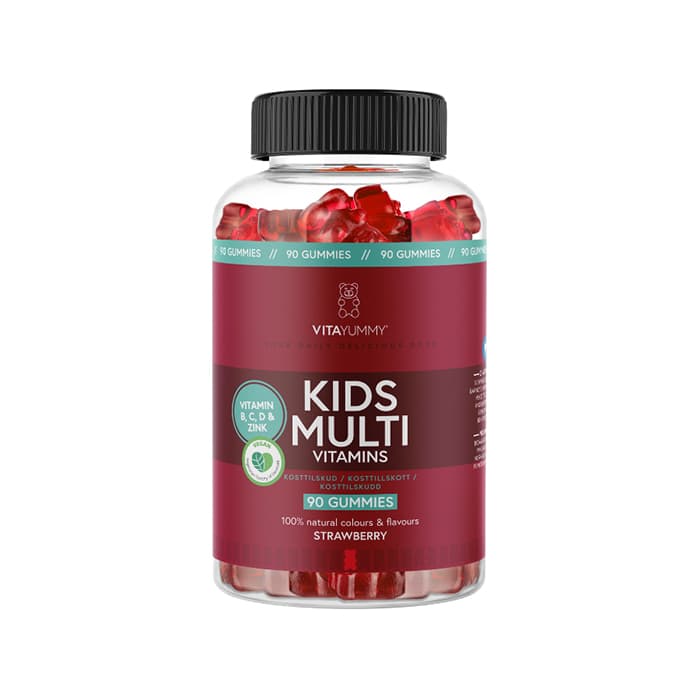 Kids Multivitamin Jordgubb 90 st Gummies – från VITAYUMMY – 239 kr – hos Bodystore