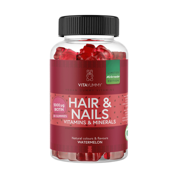 Hair & Nails Watermelon 60 stk Summer Edition 2026 – från VITAYUMMY – 143 kr – hos Bodystore