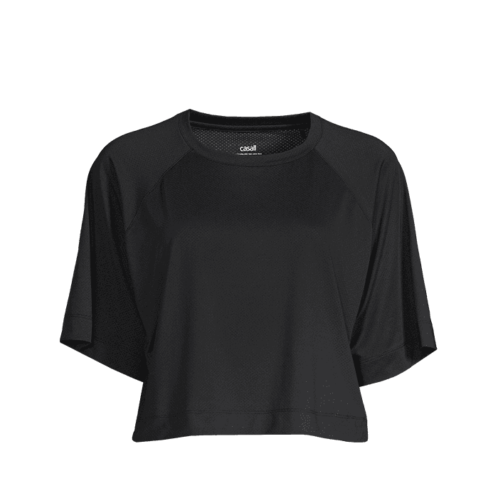 Laser Mesh Crop Tee, Black – från Casall Sportswear – 399 kr – hos Bodystore