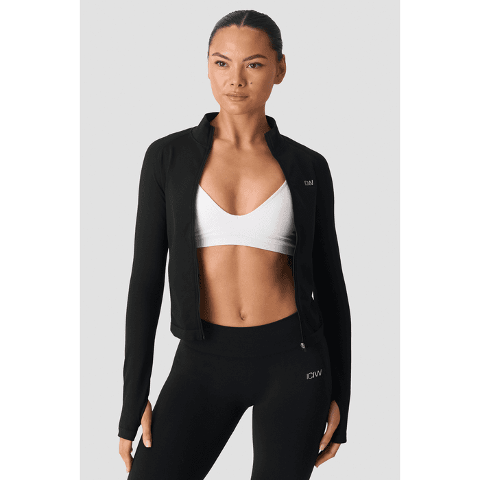 Smooth Seamless Jacka med Dragkedja Svart – från ICANIWILL – 699 kr – hos Bodystore