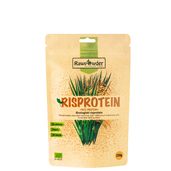 Ekologiskt Risprotein 250 g från Rawpowder – köp hos Bodystore