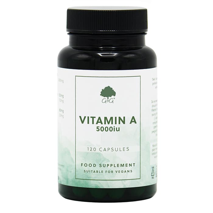 Vitamin A 5000iu 120 kapslar – från G&G Vitamins – 149 kr – hos Bodystore
