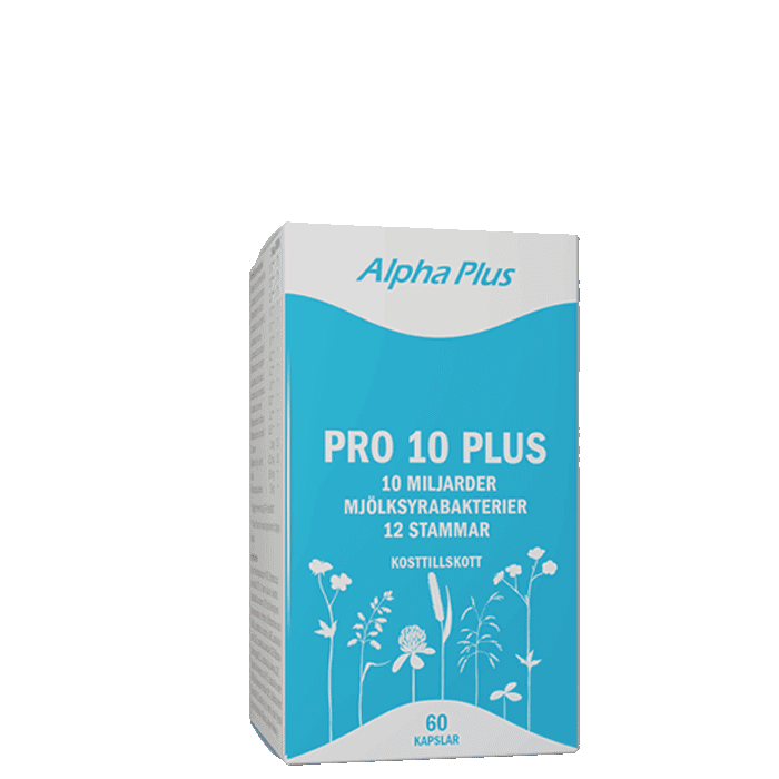Pro 10 Plus Mjölksyrabakterier 60 kapslar – från Alpha Plus – 219 kr – hos Bodystore