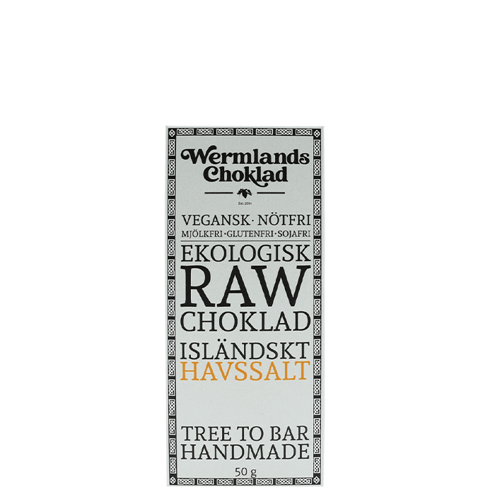 Raw Ekologisk Choklad Isländskt Havssalt 50 g – från WermlandsChoklad – 59 kr – hos Bodystore