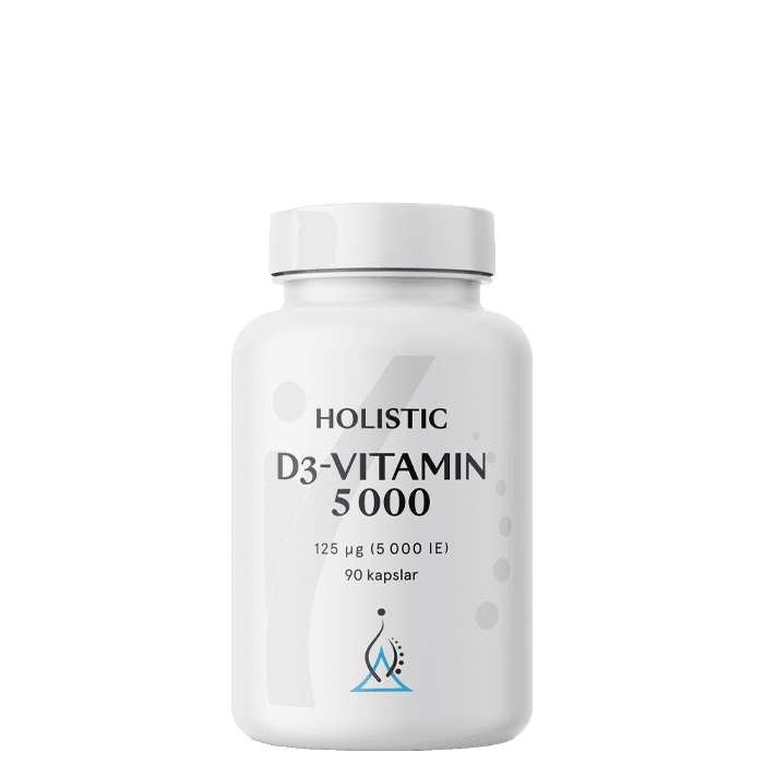 D3-vitamin 5000 IE 90 kapslar från Holistic – köp hos Bodystore