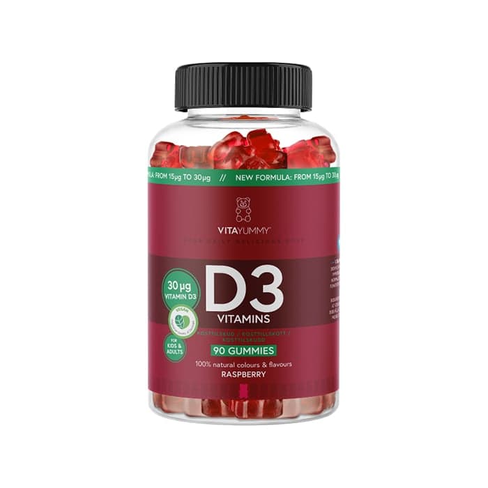 D3 Vitamins Hallon 90 st Gummies – från VITAYUMMY – 219 kr – hos Bodystore